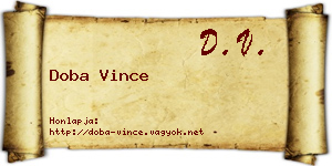 Doba Vince névjegykártya